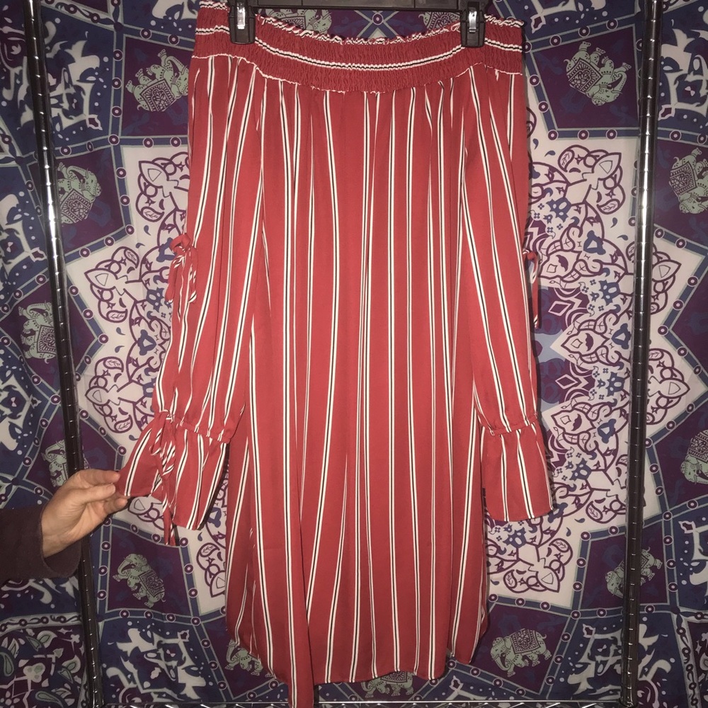 Red Striped XL Dress